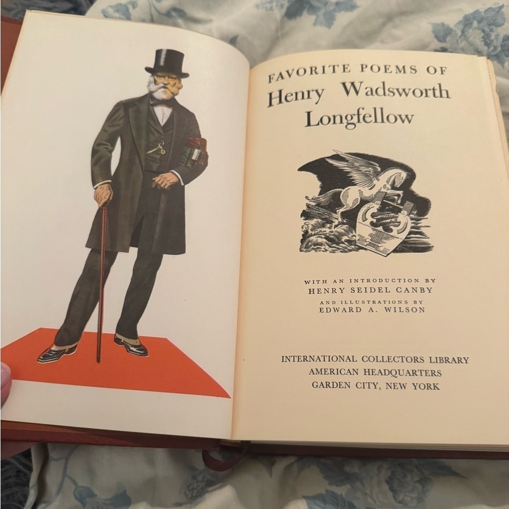 VINTAGE Classic Books HardBack Bound Favorite Poems Henry Wadsworth Longfellow - Picture 12 of 15